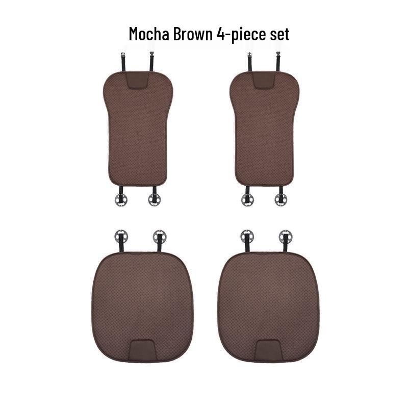 Breathable Non-Slip Ice Silk Car Seat Cushion Summer Cool 3-Piece Set