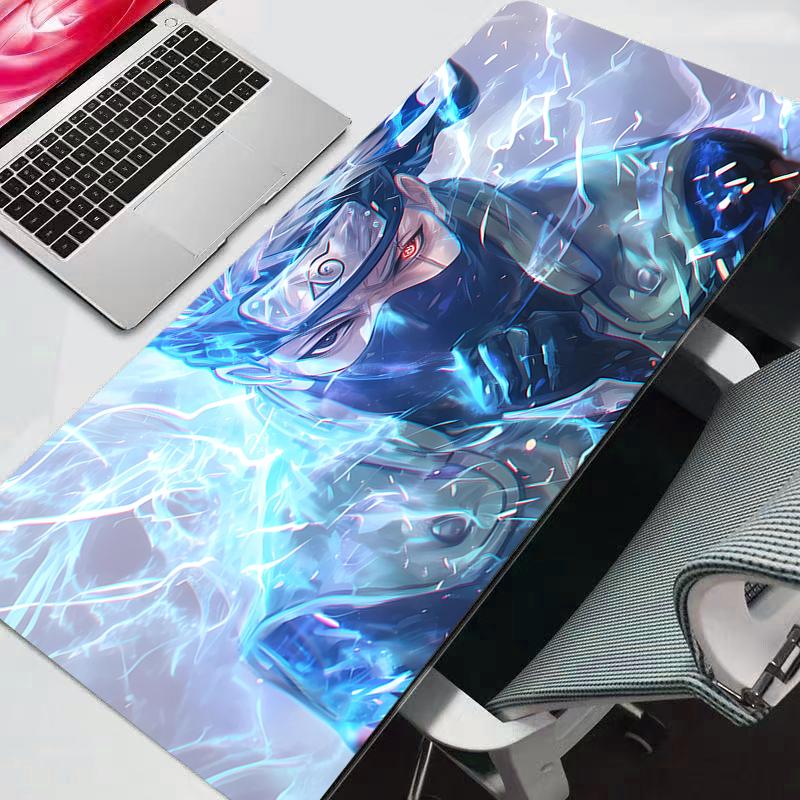 

Gaming Mousepad Naruto Big Computer Gamer Mouse pad Natural Rubber with Locking Edge Gaming Mouse Mat XXL durable anime 30x60x0.2cm