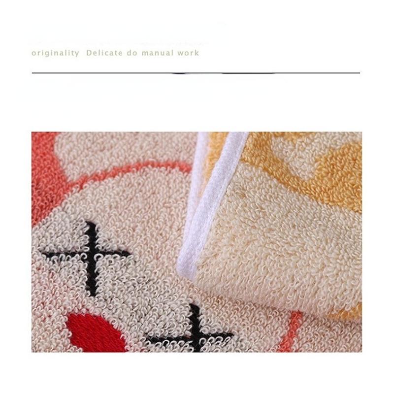 Cotton Towel Yarn-dyed Jacquard Cartoon Bear Thickened Soft Absorbent Adult Facial Wash Household Facial Towel Gift