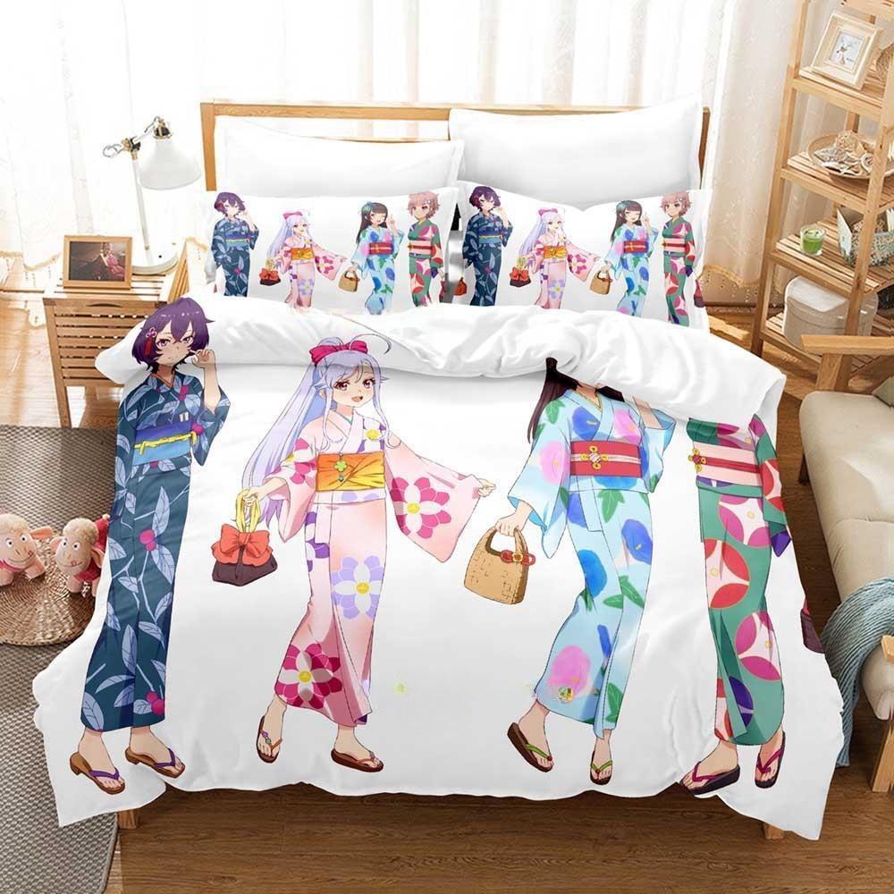 3D Print Anime Kawaii Girl World Dai Star Bedding Set Single Twin Full Queen King Size Bed Set Adult Kid Bedroom Duvetcover Sets