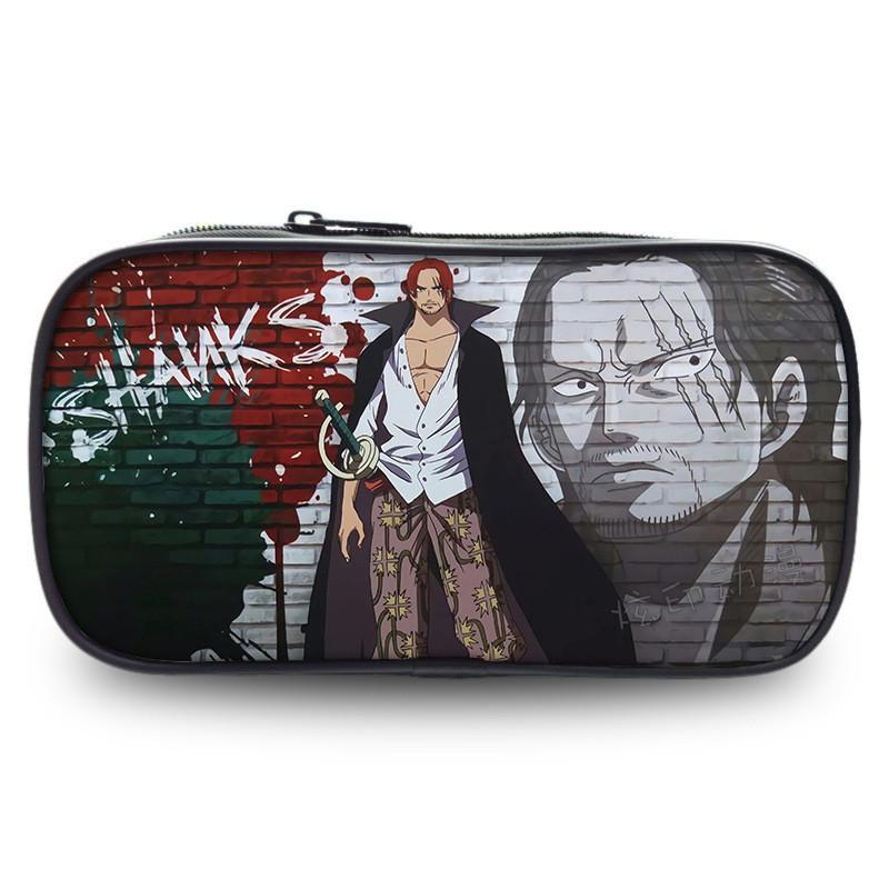 One Piece Luffy Anime Printed Single Layer Stationery Storage Pencil Bag For Students And Office Use