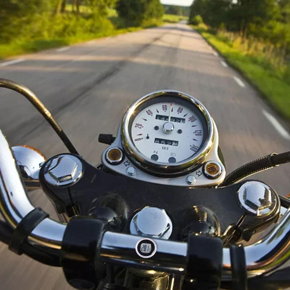 1 Pezzo Impermeabile Adesivo Mini Termometro Digitale per Moto Celsius Supporto Termometro Digitale per Moto Accessori per Moto
