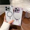 Für iPhone 16 Pro Max Luxus Objektivhalter Ständer Magsafe Magnetisch Transparent Handyhülle Für iPhone 13 14 15 Plus Schutzhülle