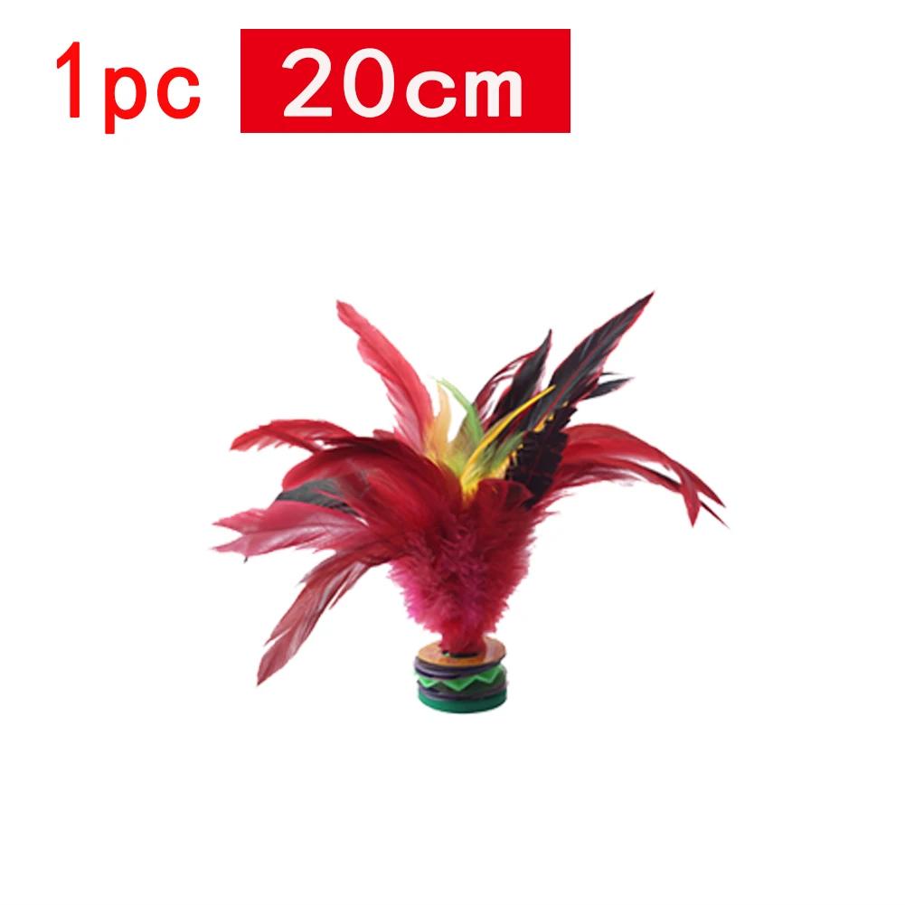 1/8pcs 20cm Feather Jianzi Colorful Feathers Shuttlecock Portable Foot Kick Handwheel Feather Shuttlecock Fitness Entertainment