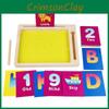 Wooden Art Sand Board Educational Toy For Kids With Letter And Number Cards