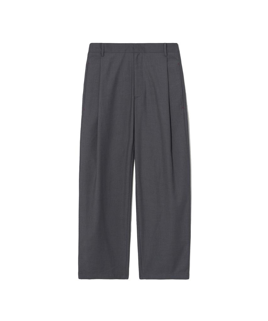 KNITTED [Knitted X Bdkd] Tr Wide Banding Slacks Grey
