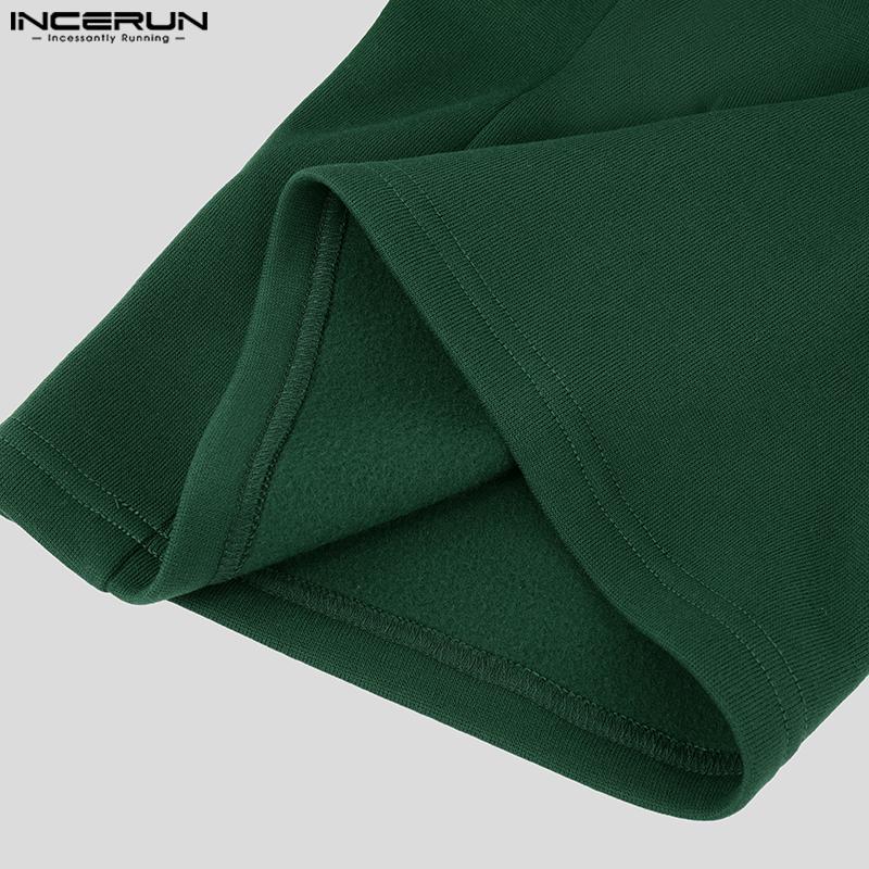 INCERUN Men Elastic Waist Drawstring Print Loose Wide Legs Pants Casual Sport Trousers