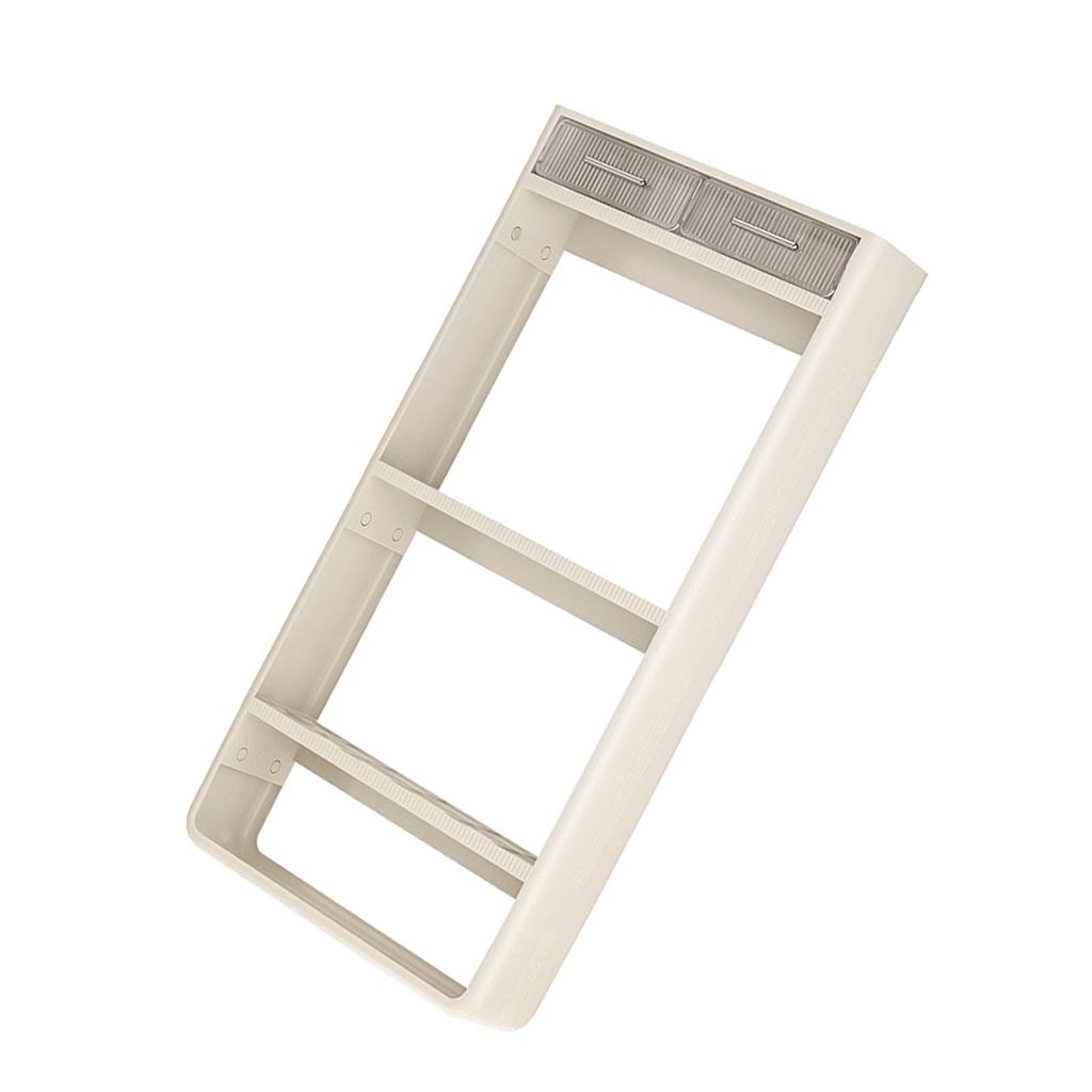 3 Ebenen Gewürzregal Organizer Multifunktionales Gewürzaufbewahrungsregal mit Haken für Küchenlebensmittel