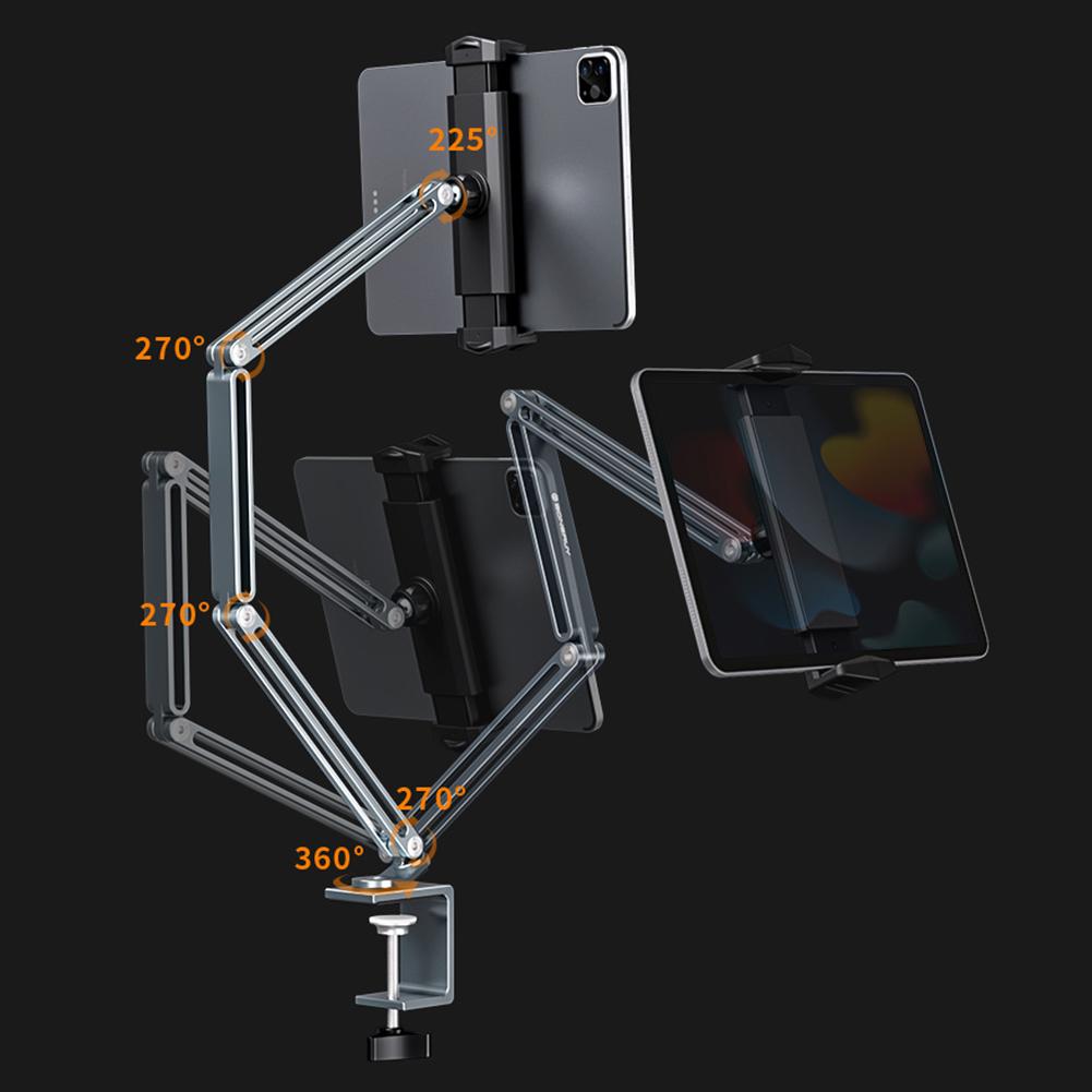 Phone Holder Tablet Stand Flexible Lazy Long Arm for 4-13inch Device Phone Holder 360° Rotation Adjustable for Desk Bed