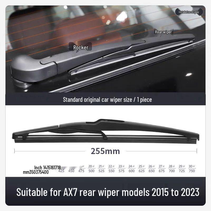 Silent Rear Wiper Blade for Dongfeng Fengshen AX7 & Fengshen PRO - 15, 16, 18