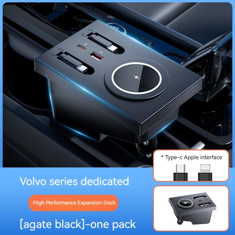

Магнитная адсорбция Беспроводная зарядка Держатель для Volvo XC60 XC90 S60 S90 V60 V90 Аксессуары для держателя телефона Быстрая зарядка USB Type-c