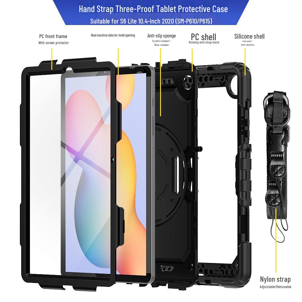 Samsung S9/S10 FE+/S8/S7 Plus/S11 Ultra Drop-proof Tablet Case with Wrist Strap