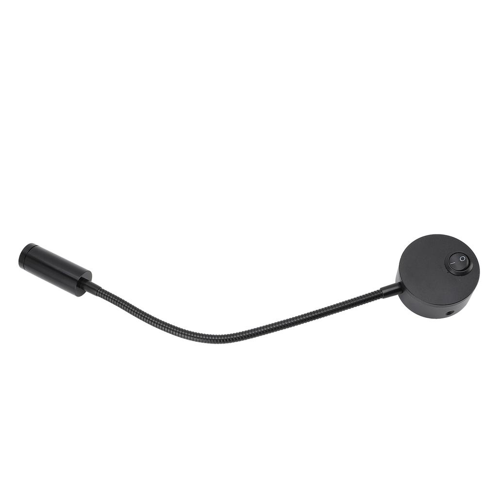 LED Wall Mount Reading Light 3W 3000K Modern 360 Degree Gooseneck Bedside Lamp for Bedroom