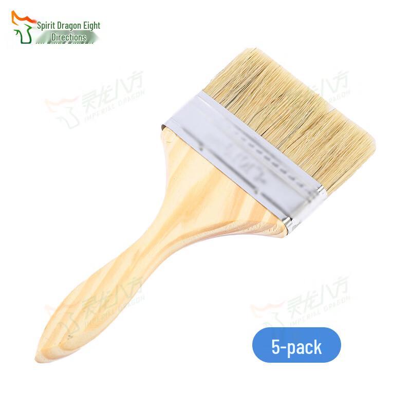 Versatile Wooden Handle Hog Bristle Brush Set
