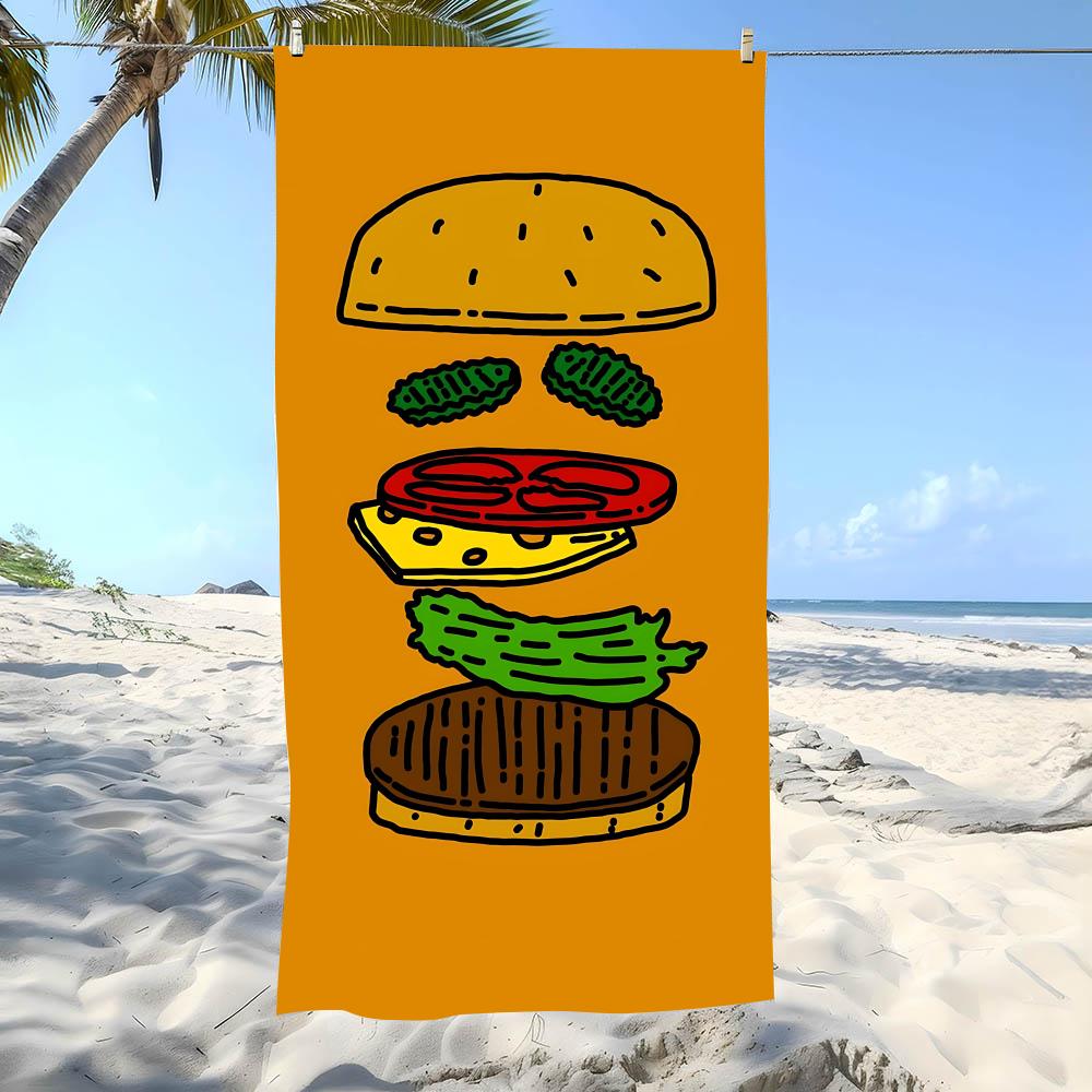 Beach Towel Oversized Casual B-Bob'S Burgerss Towel Super Absorbent Soft Swim Beachtowels For Men, Women