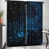 2PCS Digital Printed Curtains, Night Starry Sky Galaxy Cosmic Space, Window Treatments for Living Room Bedroom Home Decoration