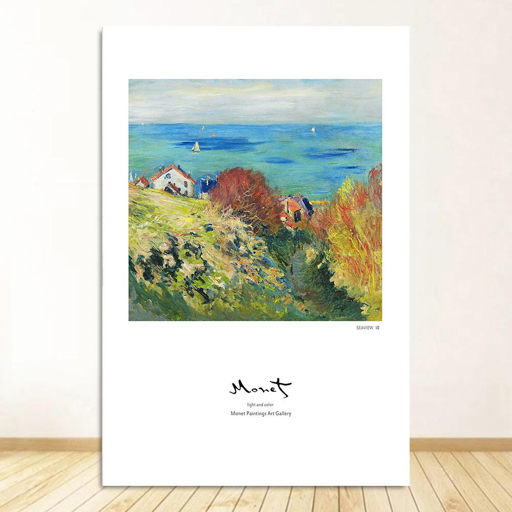 Claude Monet Klasická Umělecká Kolekce Obrazy Plátno Plakát a Tisky Nástěnné Umění Obrázky pro Halový Obývací Pokoj Domácí Dekorace Nástěnná Malba