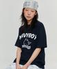 PAPERBOY Navy Boy Short Sleeve T-Shirt - White Melange