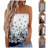 Damen Sommer Sexy Tube Top Schulterfrei Ärmellose Tops Trägerlose Strandweste Bandeau Shirt Rückenfreie Sexy Tops
