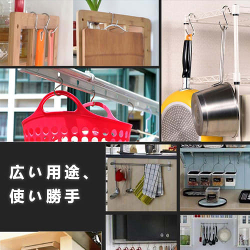 Stainless steel S-shaped hooks, 5 of each size, 15 pieces per pack, 10kg/15kg weight capacity, versatile hooks for bathrooms, kitchens, bathrooms, sma