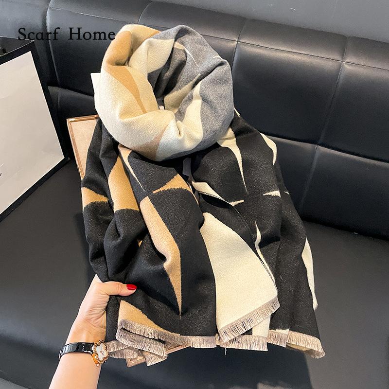 

Высококачественные роскошные кашемировые шарфы, утолщенный теплый шейный шарф для женщин
