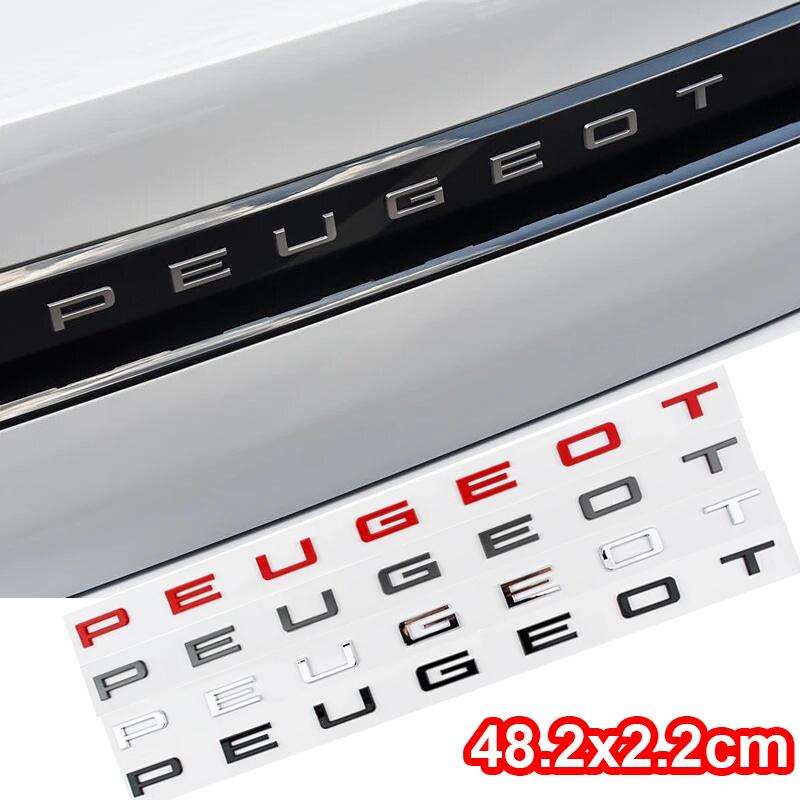 ABS Car Rear Trunk Emblem Sticker Tail Letter Badge Decals for Peugeot 107 206 207 208 301 306 307 308 407 508 3008 4008 5008