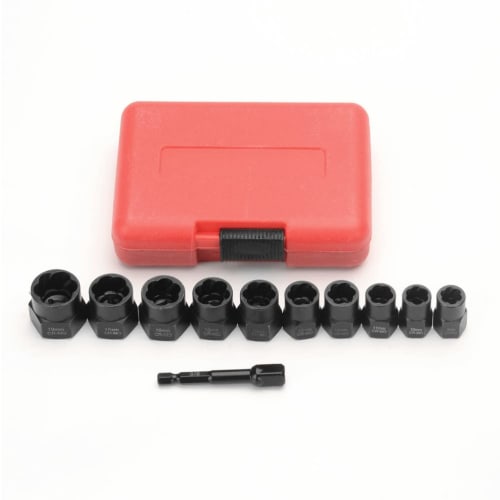 11-Piece Nut Twister Set, Nut Socket Set, Nut Remover, Twist Socket, Stripped Bolt, Screw Bolt Box, Tool Box, Replacement DIY Tool