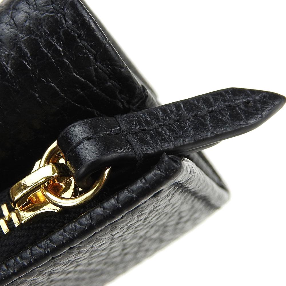 Used GUCCI Tri-fold wallet 644407 GG Marmont leather black black Compact wallet