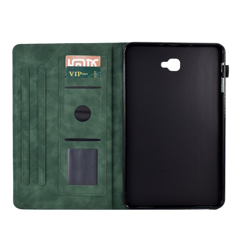 For Galaxy Tab A 2016 Tablet Cover 10.1 Inch SM-T580/T585 PU Leather Embossed Shockproof Funda For Samsung Tab A6 10.1 2016 Case