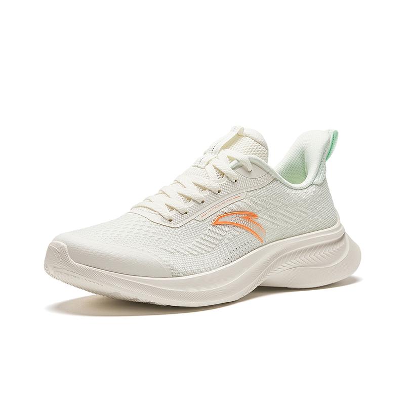 Anta Lightweight Running Shoes Comfortable Versatile Shock Absorbing Durable Breathable Lightweight Low Top Women Sneaker White Green 922415521-1