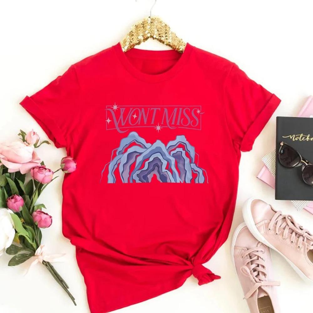 Dámská pohodlná ležérní módní trička s krátkým rukávem a kresleným potiskem