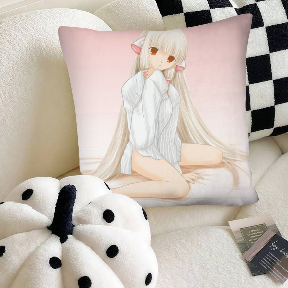

Chobits Classic Anime Kawaii Girl Pillow Case Square Pillow Bedroom Sofa Leisure Comfort Cushion Car Home Decoration 16x16Inch