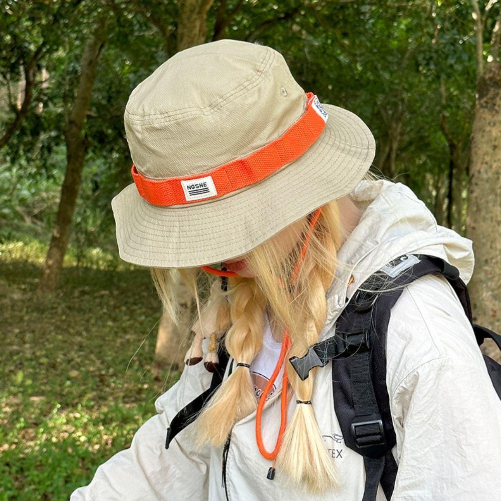 Quick-dry Hiking Fisherman Hat Contrast Color Sun Protection Bucket Cap Mountaineering Hat  Summer