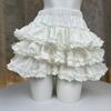 Japanese Style Sweet A Line Skirt Women Lolita Kawaii Cute Y2K High Waist Lace Ruffle Skirt Girl Simple Daily