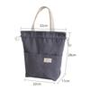 Drawstring Canvas Lunch Bag Thicken Insulated Aluminium Foil Thermal Bento Box Tote Cooler Handbags for Office Outdoor Picnic