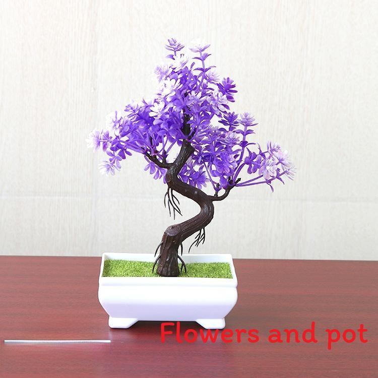 Pine Simulated Trees Artificial Green Plants With Pots Indoor Decoration