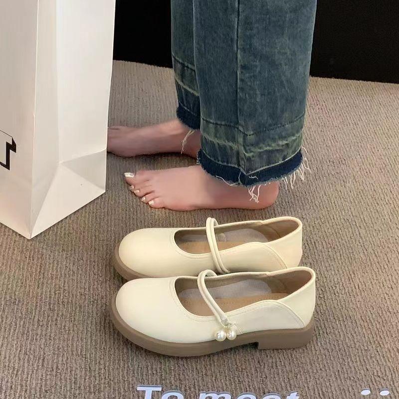 Mary Jane shoes women's flat shoes summer 2025 new two-wear skirt gentle small leather shoes