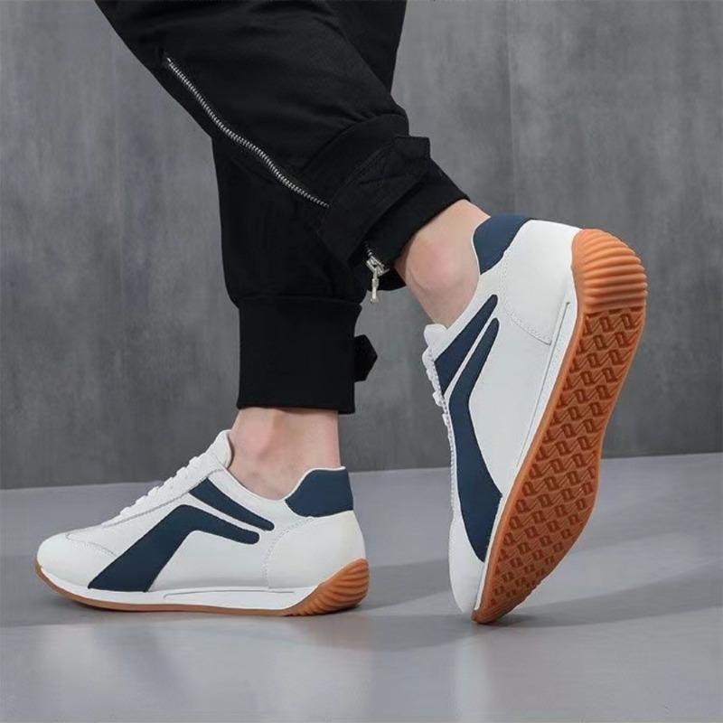 Men's Shoes Spring and Autumn Simple and Fashionable Leather Surface Light and Comfortable Casual Shoes Hiking Sports White Shoes