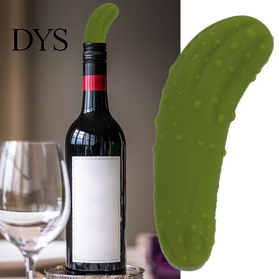 Wine Cork Silicone Stopper Resealable Flexible Long Term Use No Odor Wear-resistant Good Bottle Plug Sealing Performance Cucumber Shape Beer Champagne