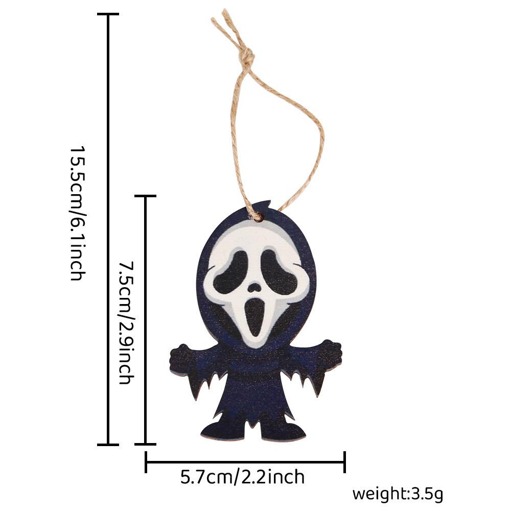 Wooden Halloween Unique Ghost Pumpkin Hanging Ornaments Perfect For Spooky Decor Party