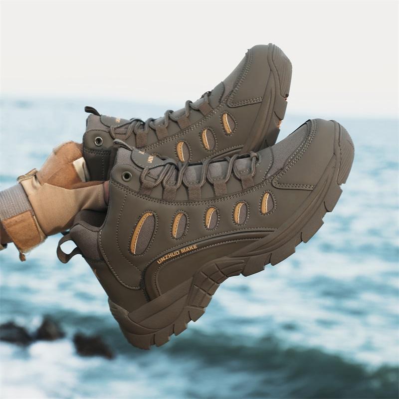 Outdoor Herren Wanderschuhe Low-Top Rutschfest Taktische Schuhe Herren Atmungsaktiv Flach Schnürschuhe Langlebig Lässige Sportschuhe Herren