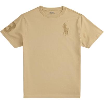 Polo Big Pony Cotton Knit Crew Neck Embroidered T-Shirt Kids Tops Classic-Khaki 323832907-507