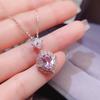 Luxury Engagement OEM/ODM 925 Sterling Silver Natural Morganite Classic Fashion Pendant for Women