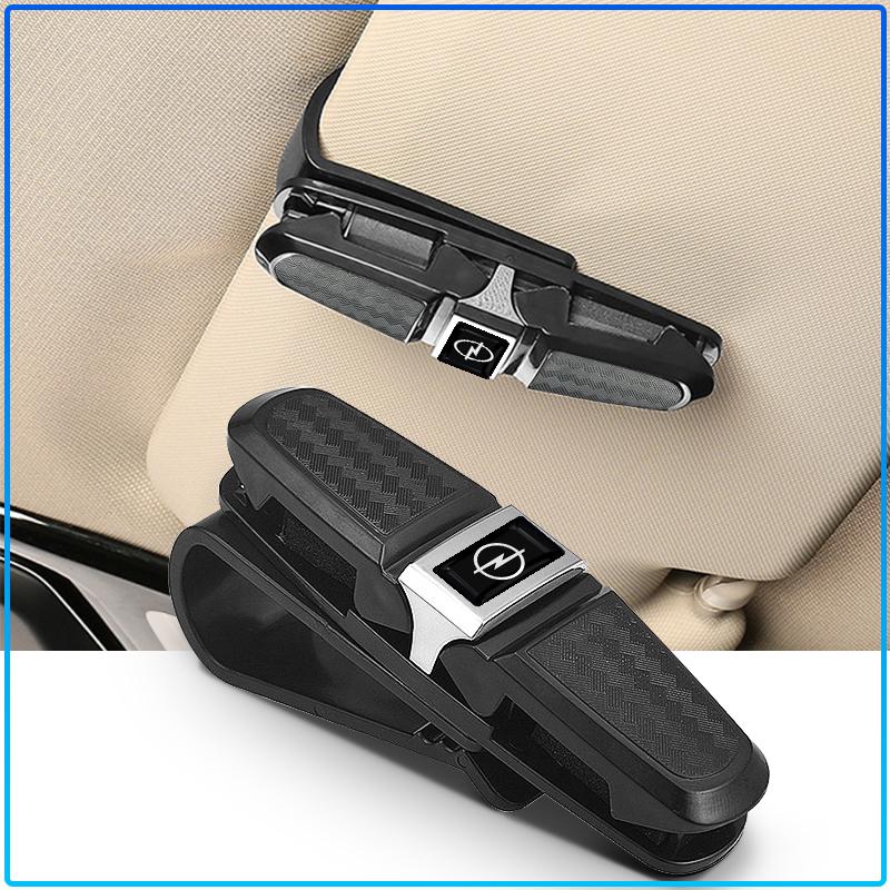 1Pcs Car Sun Visor Glasses Box Emblem Sunglasses Clip Card Ticket For Opel Astra C G H Insignia J K Zafira B Corsa Vectra C Corsa C