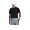 Under Armour Pattern Printed Polo Shirt With Half Button Placket Men Tops Black 1377406-001