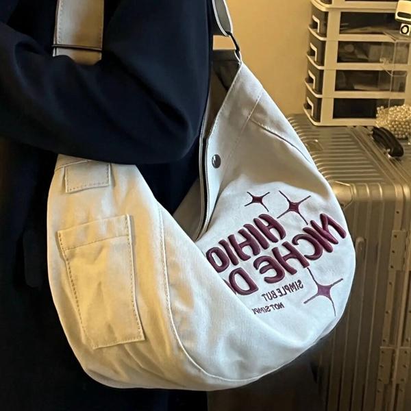 Denim Women  Shopper Bag Shoulder Tote Bag Large Capacity Designer Hobo HandBag Messenger Big Crossbody Beige Bag Canvas