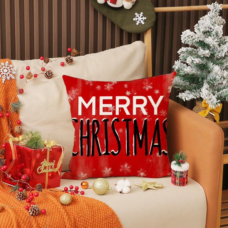 New Christmas Pillow Case Living Room Sofa Holiday Decoration Gnome Print Pillow Bedroom Bedside Pillow