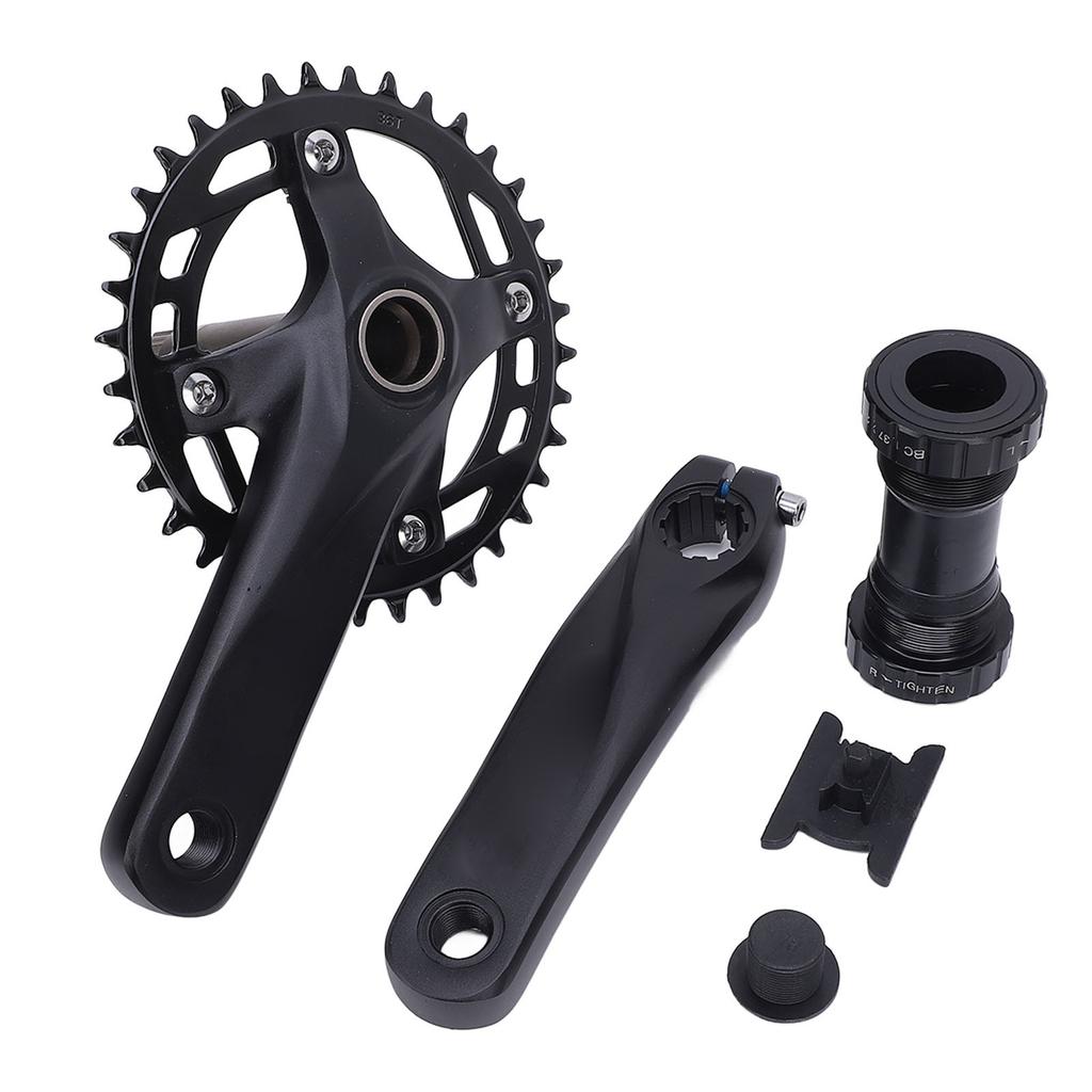 Children Hollow Integrated Crankset Aluminum Alloy BCD104mm 36T Children Crankset for BB68 Threaded