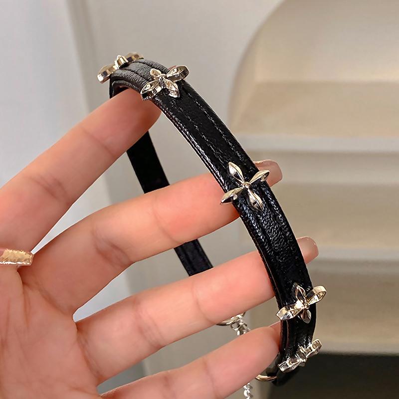 Vintage Luxury Cross Necklace For Women  Punk Pu Leather Choker Collar Chain Jewelry