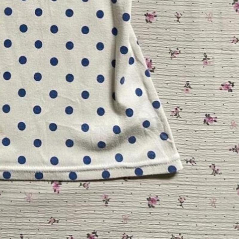 TrendHub Maglietta Y2k Primavera Estate da Donna Pois Stile Giapponese Ropa De Mujer Vintage Versatile Moda Magliette Corte